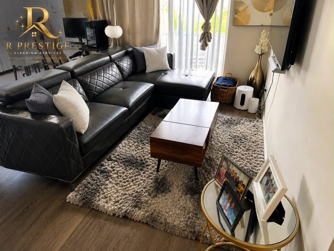 Living room with the prestige finish